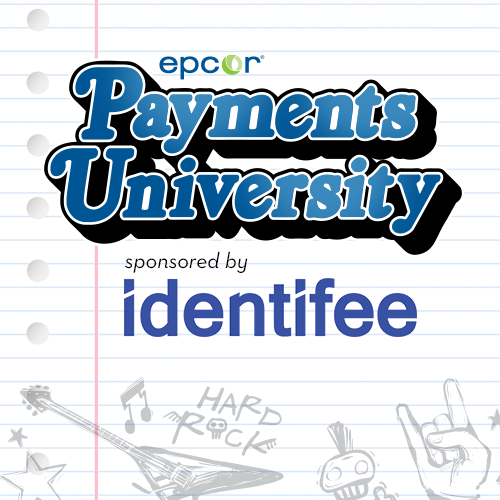 EPCOR Payments University logo sponsored by Identifee